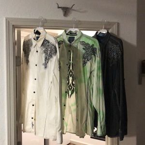 Roar Long Sleeve Shirts. Button Up